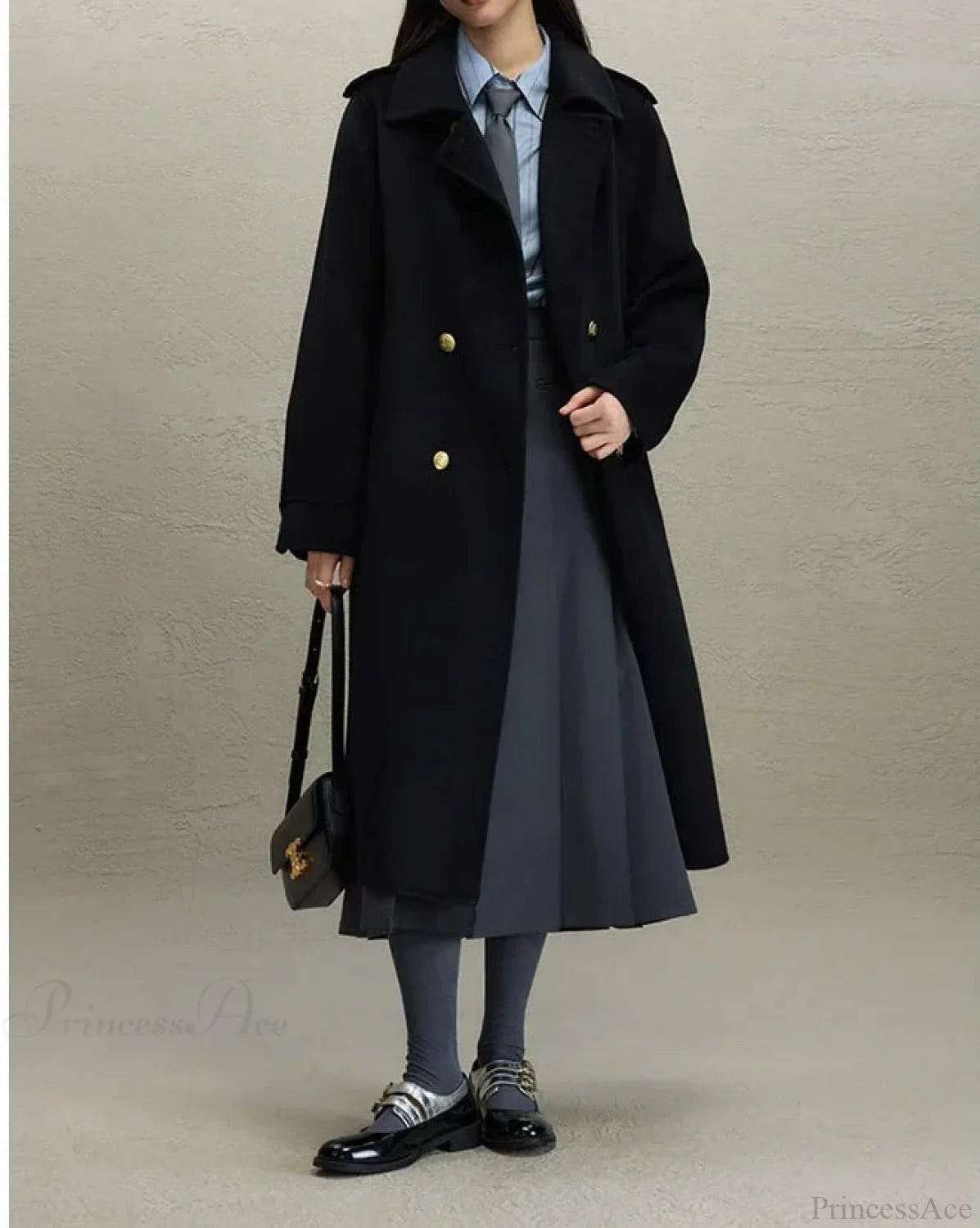 British Style Wool Red Coat Coats-241208