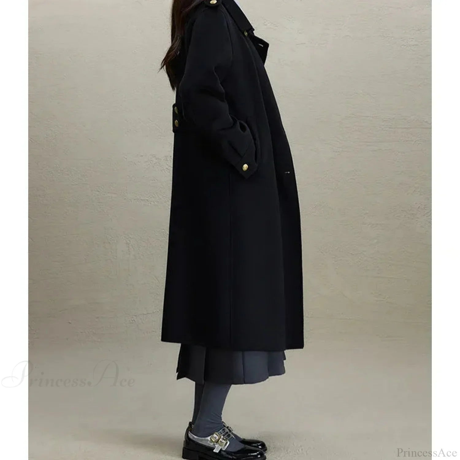 British Style Wool Red Coat Coats-241208