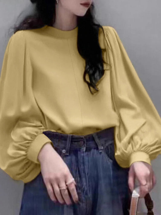 Mesh Lantern Sleeve Bloshope Spring Tunic Bloshope