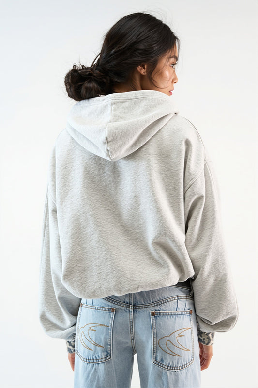 Camouflage Trim Cropped Hoodie