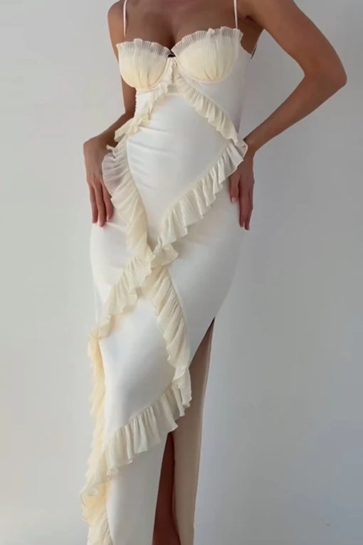 Sexy Lace Bustier Cami Maxi Dress