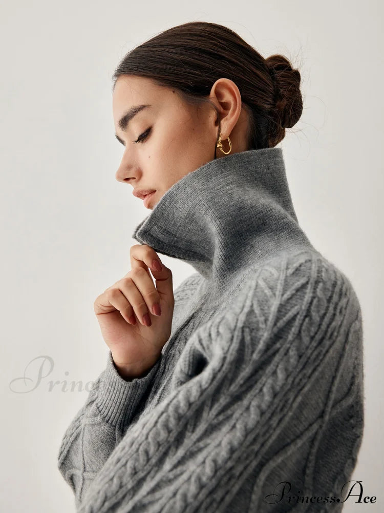 Cable Knit Open Collar Modern Cardigan With Matching Skirt Sets