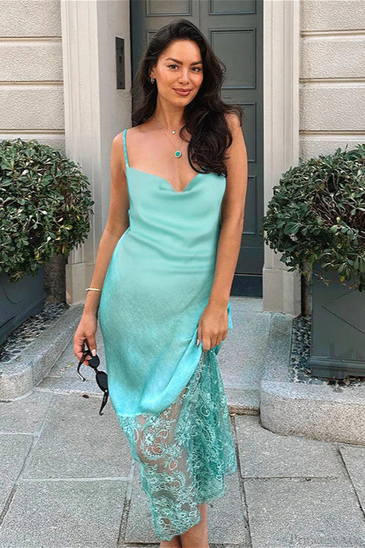 Cami Lace Backless Fitted Maxi Dress