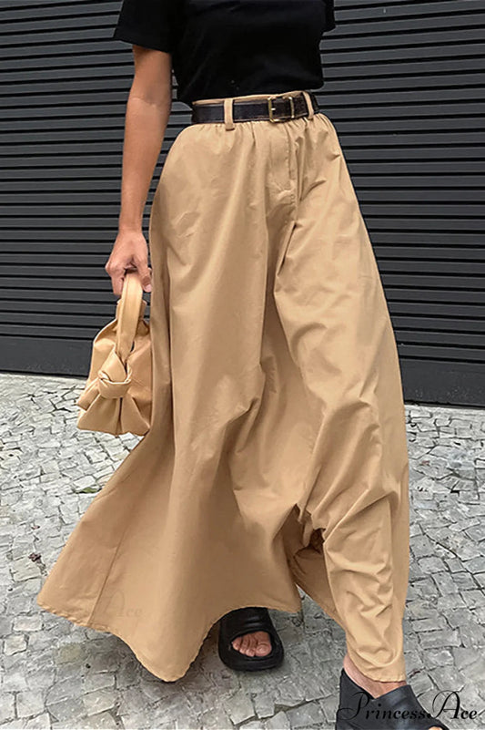 Cargo Wide Leg Maxi Skirt