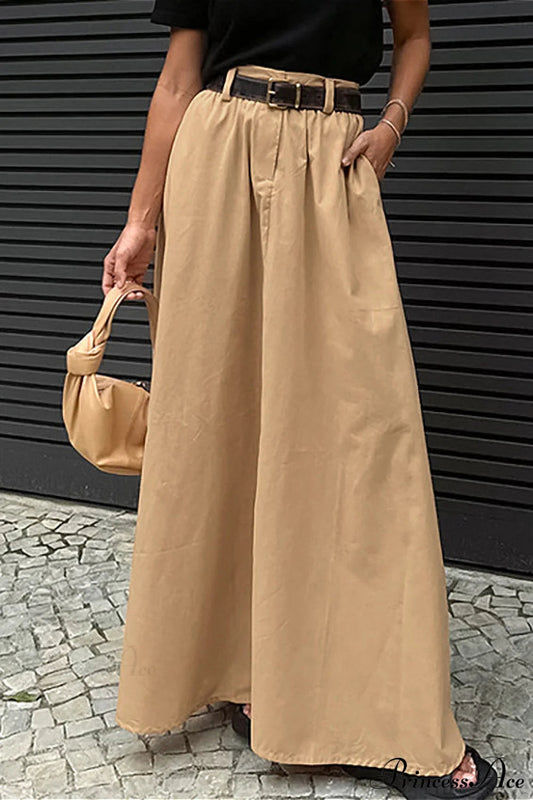 Cargo Wide Leg Maxi Skirt