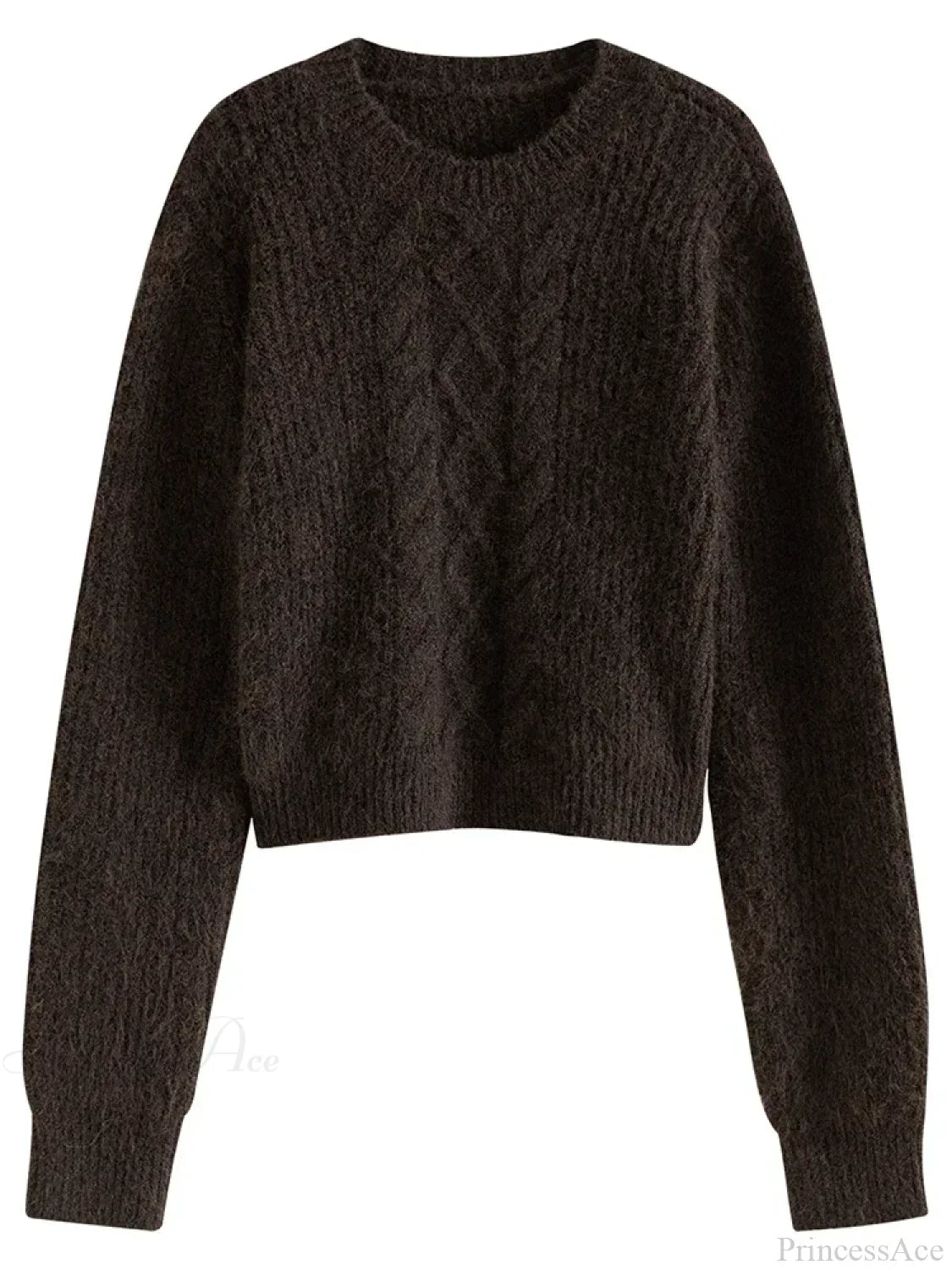 Casual Comfortable Round Neck Red Knitted Christmas Sweater For Women Sweaters-L