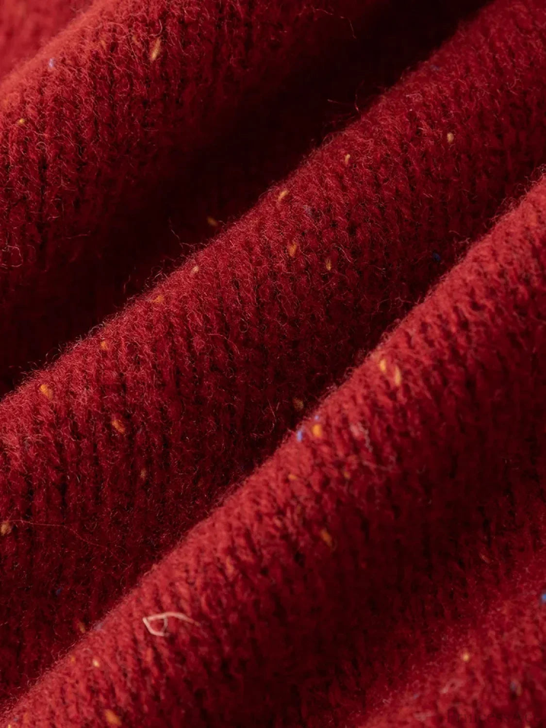 Casual Full Sleeve Loose Layup Knitwear Red Christmas Sweater Sweaters-L