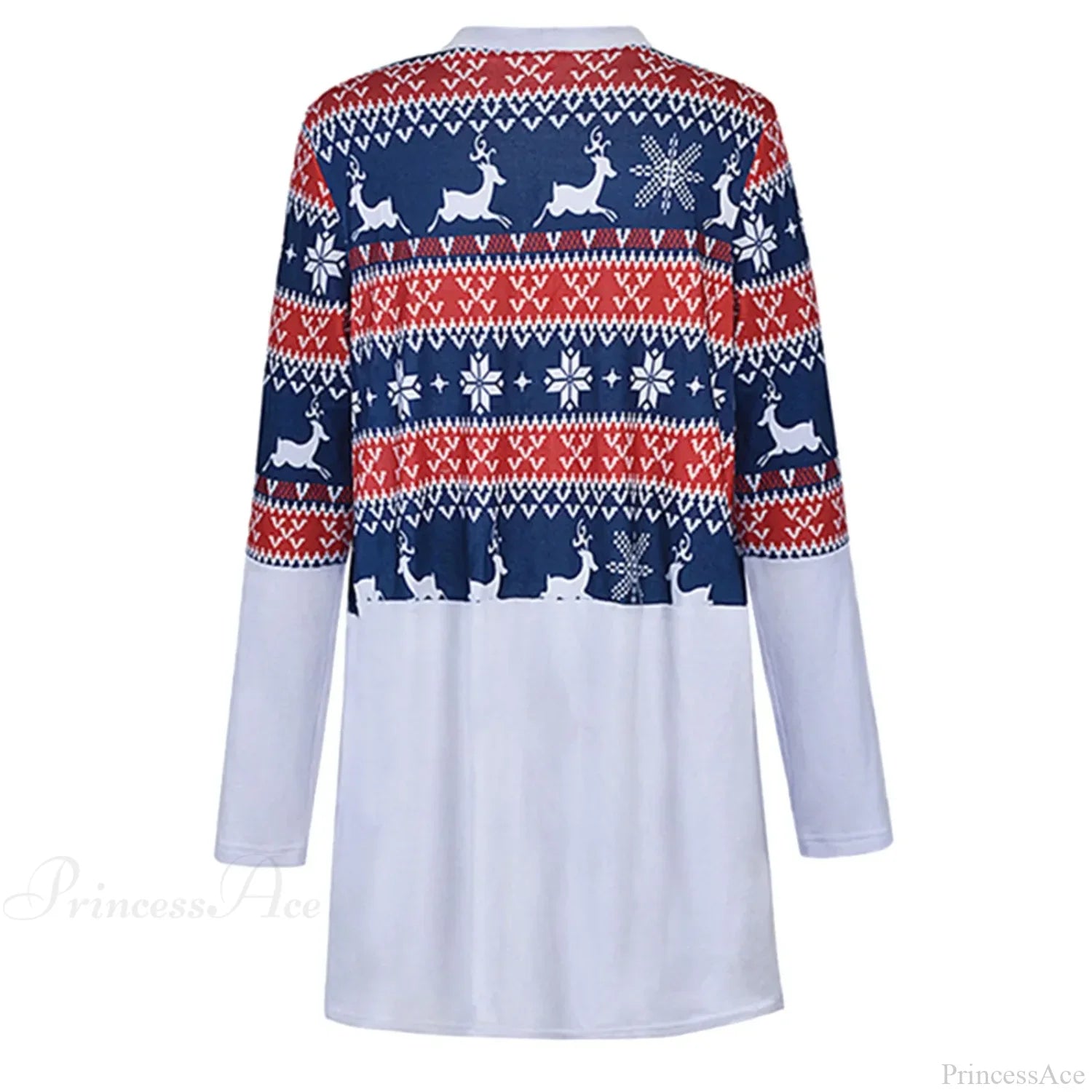 Casual Long Sleeve New Year Ladies Cardigan Christmas Sweater Sweaters-L