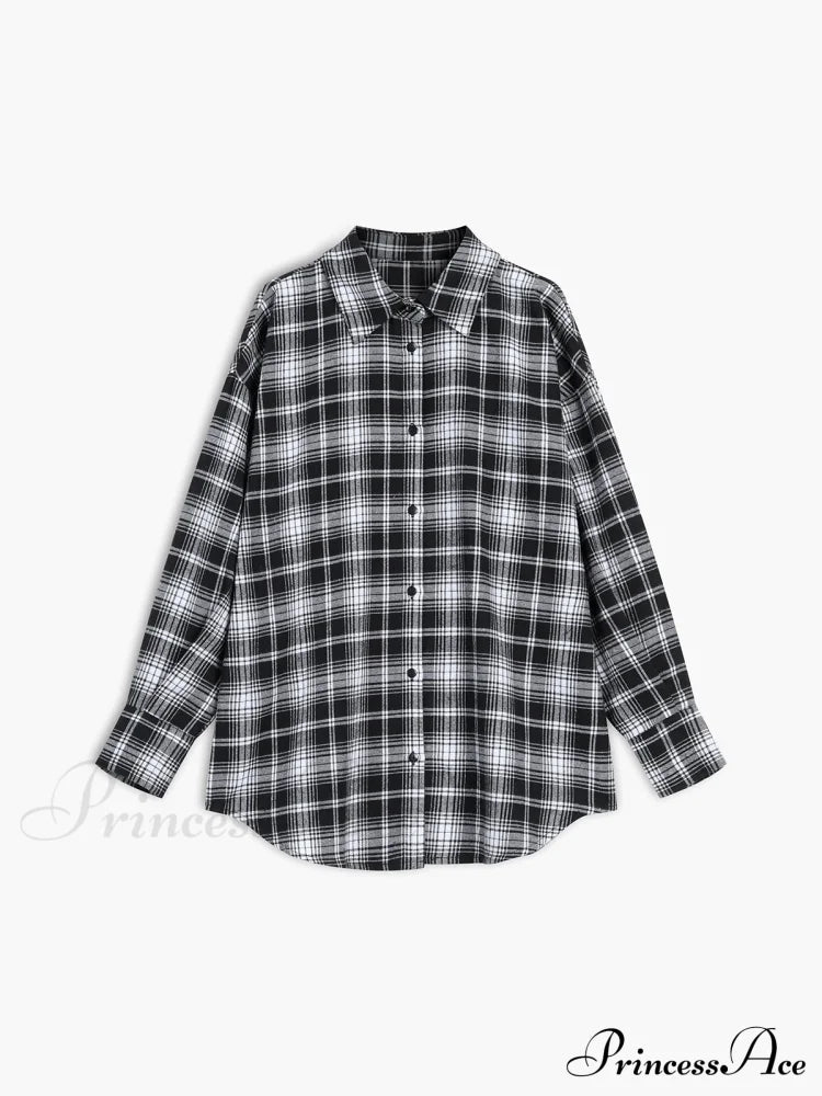 Checkered Charming Oversized Shirt Shirts