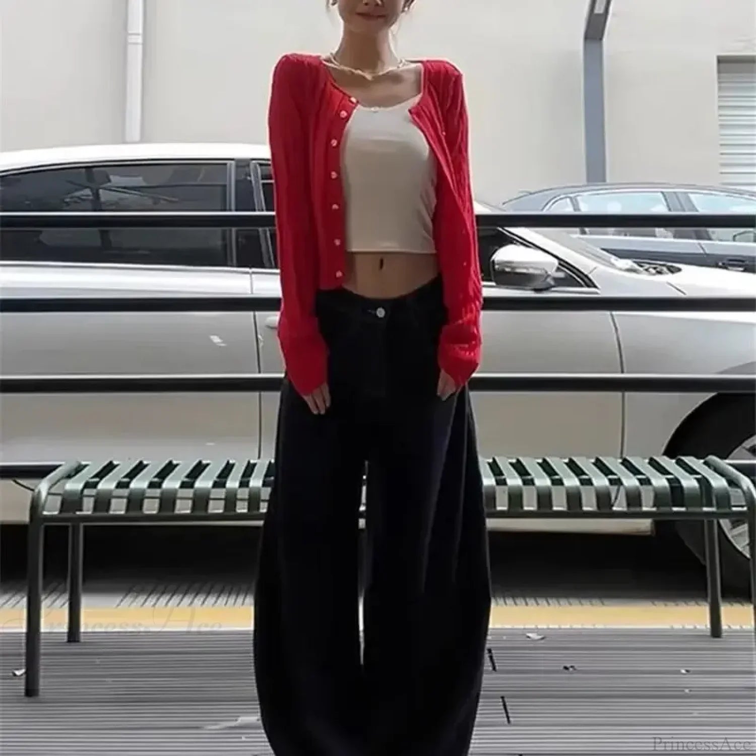 Chic Versatile Slim Fit Red Fashionable Twist Wool Warm Knit Christmas Sweater Sweaters-L