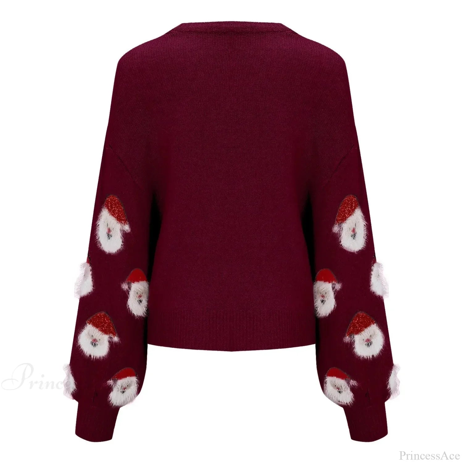 Christmas Santa Head Oversized Sweater Sweaters-L