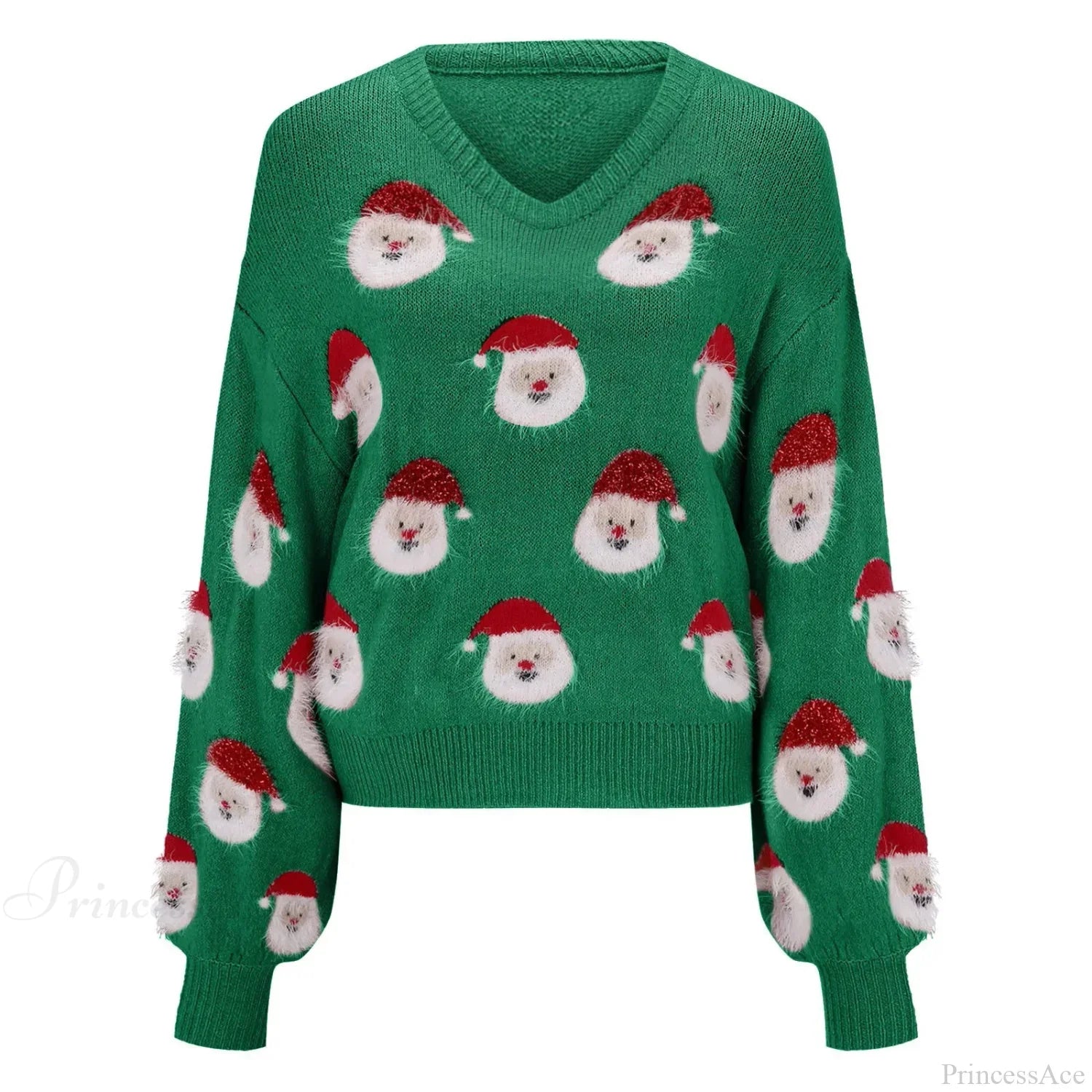 Crewneck Soft Loose Pullover Autumn Winter Christmas Sweater Sweaters-L