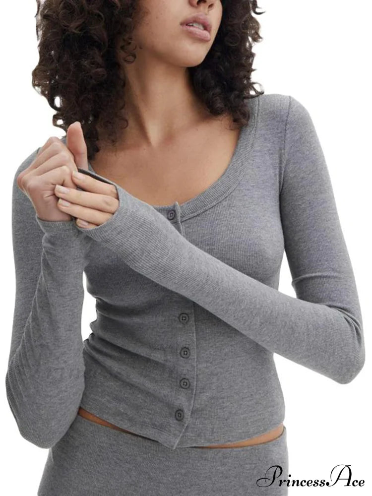 Crush Long Graceful Sleeve Crop Top T-Shirts