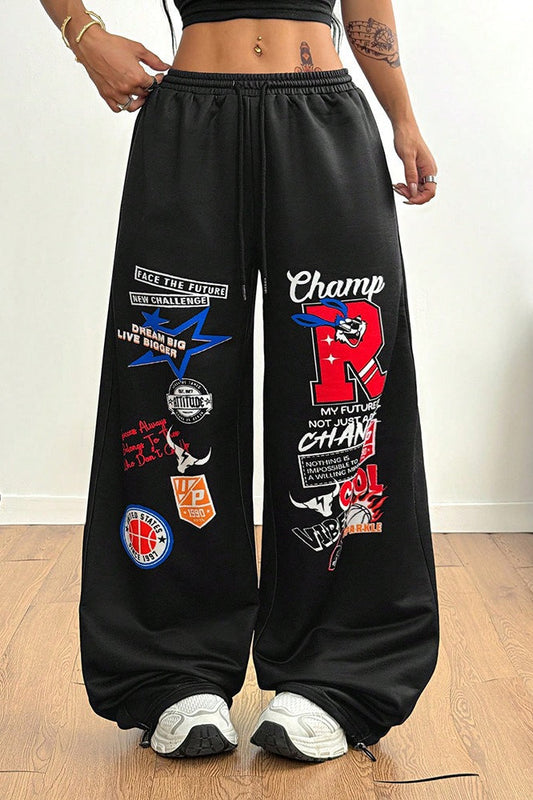 Printed Hip Hop Loose Casual Pants