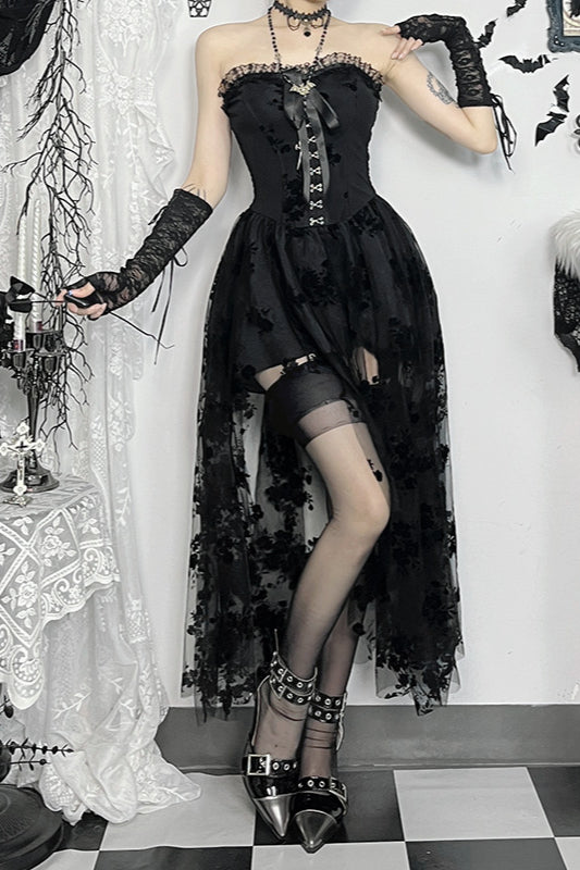 Sheer Lace Gothic Dress