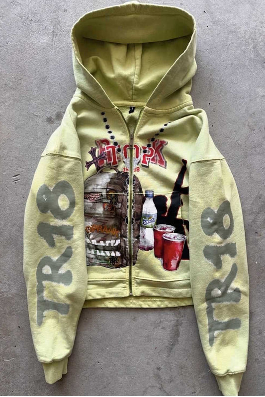 Casual Street Graffiti Hoodie