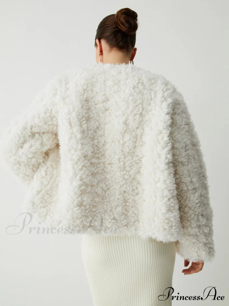 Double Pockets Graceful Fleece Jacket Jackets