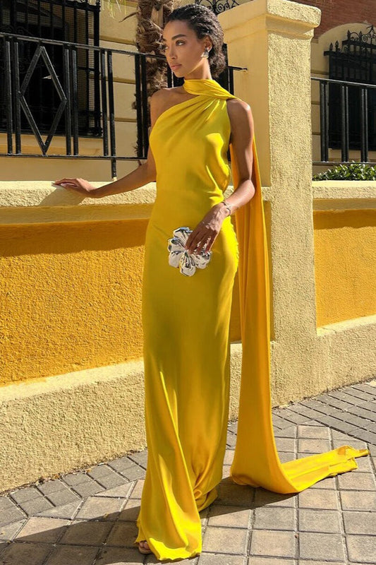 green emerald velvet dress Nataly Ruched Maxi Dress main image 1