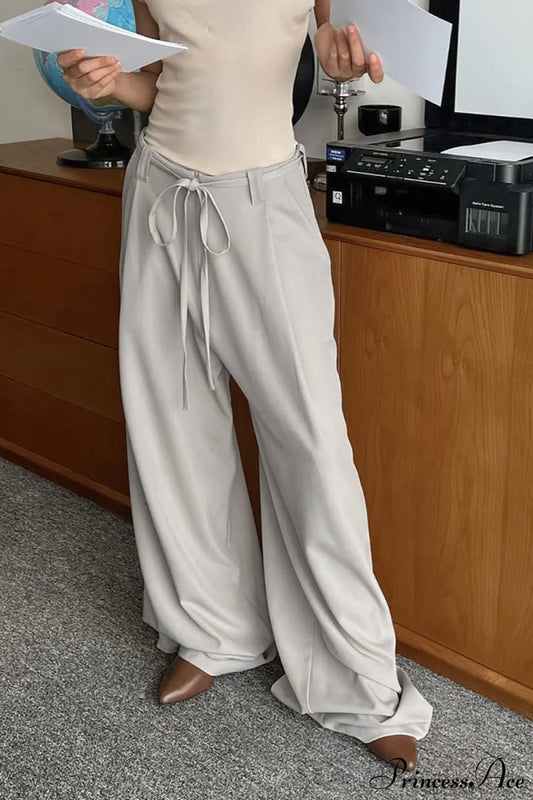 Effortless Chic Drawstring Wide-Leg Pants