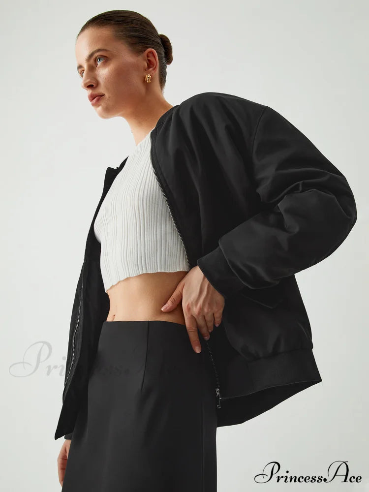 Eyes On Graceful Me Bomber Jacket Coats-L