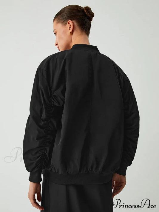 Eyes On Graceful Me Bomber Jacket Coats-L