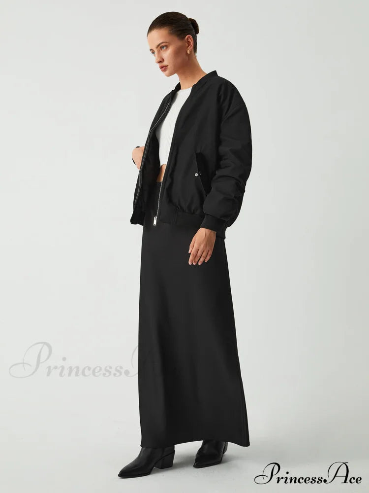 Eyes On Graceful Me Bomber Jacket Coats-L