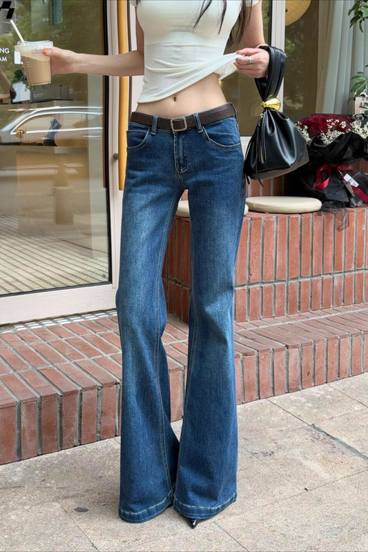 Dark Blue Low Rise Bootcut Jeans