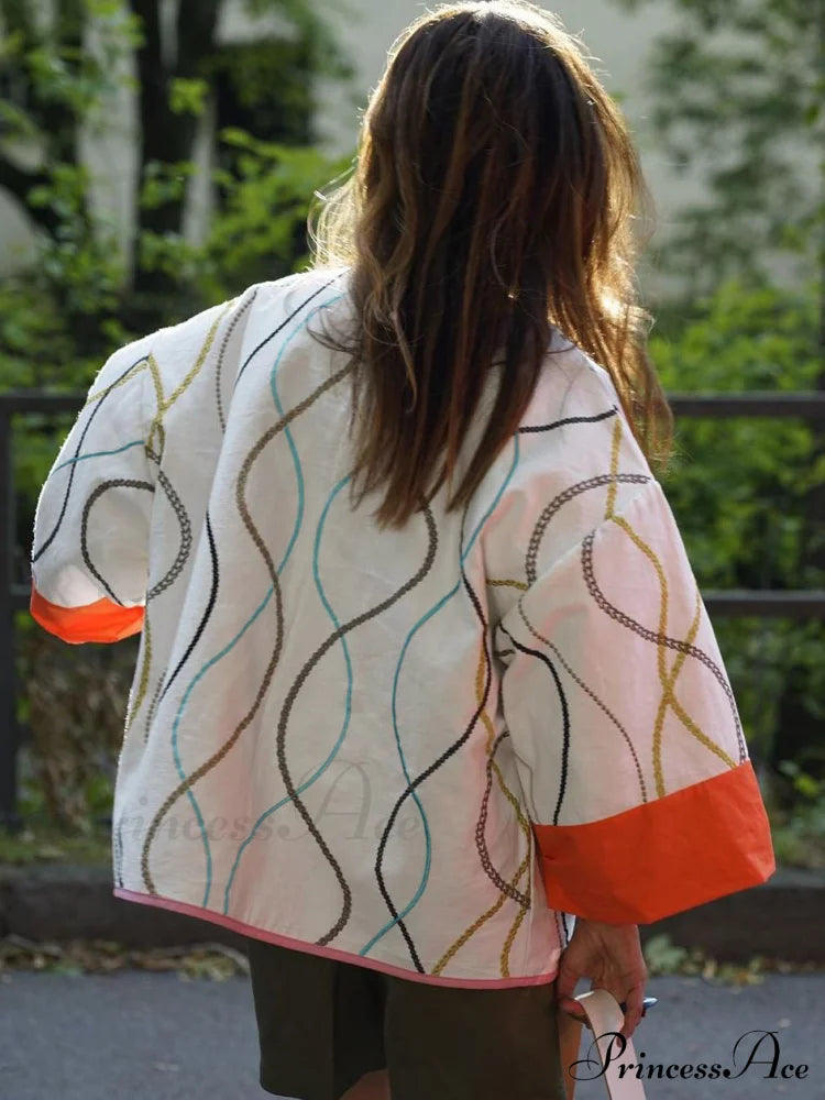 Fantasy World Double Trendy Sided Patchwork Coat Coats-L