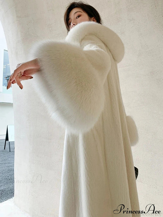 Faux Fur Fur Collar Loose Warm Overcoat