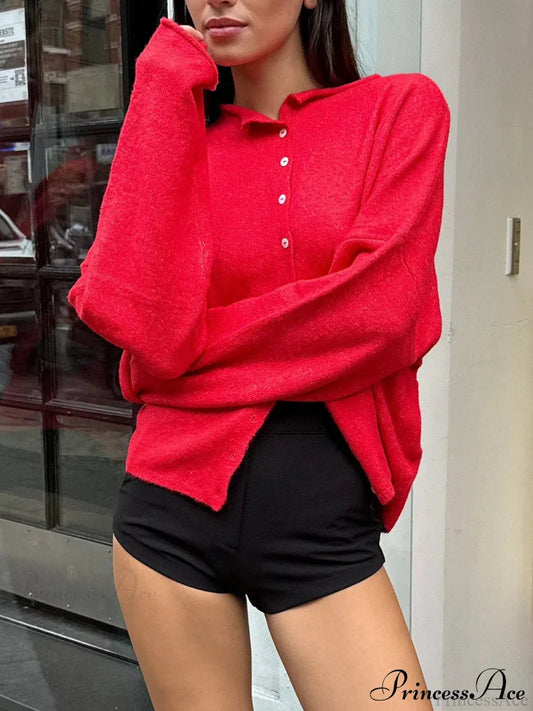 Fuzzy Button-Front Long Sleeve Knit Cardigan