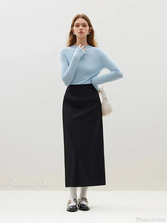 Half Turtleneck Soft Gentle Comfortable Sweater SKY BLUE / S