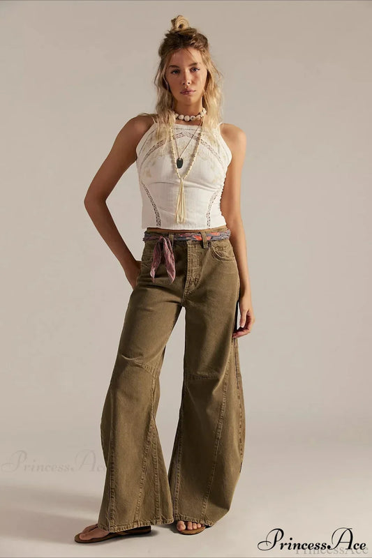 High-Waisted Wide-Leg Relaxed Full-Length Jeans
