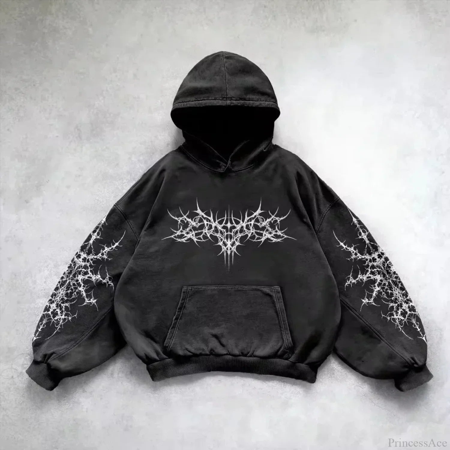 Joker Goth Print Fleece Zipper Hoodie black 4 / M