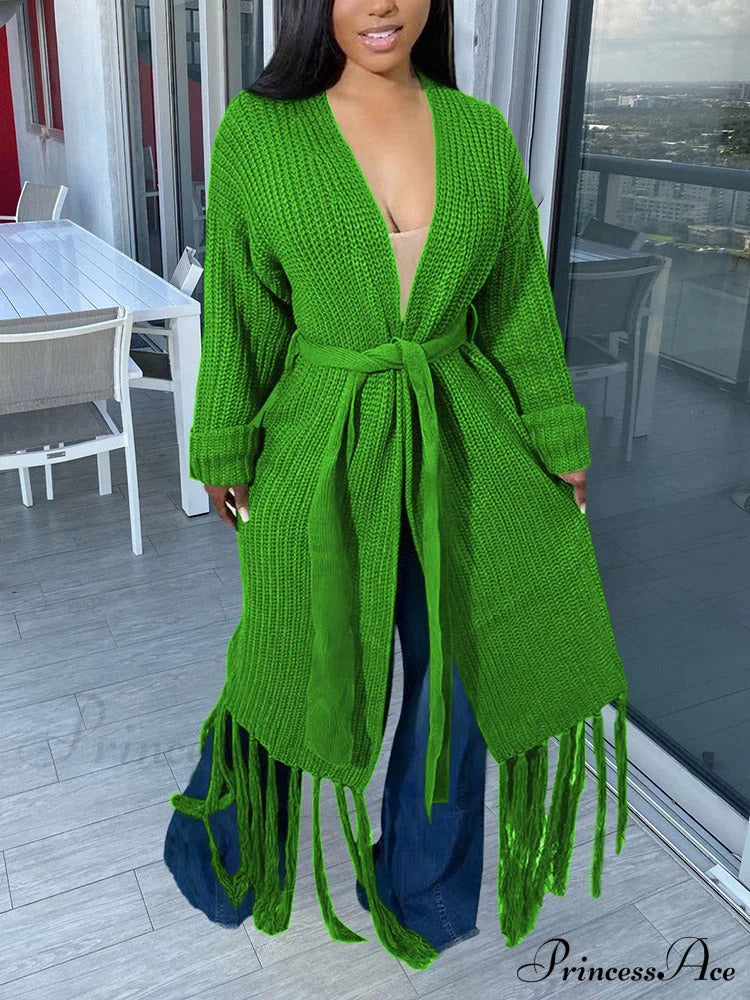 Knit Slit Graceful Turtleneck Sweaters Coats & Jackets