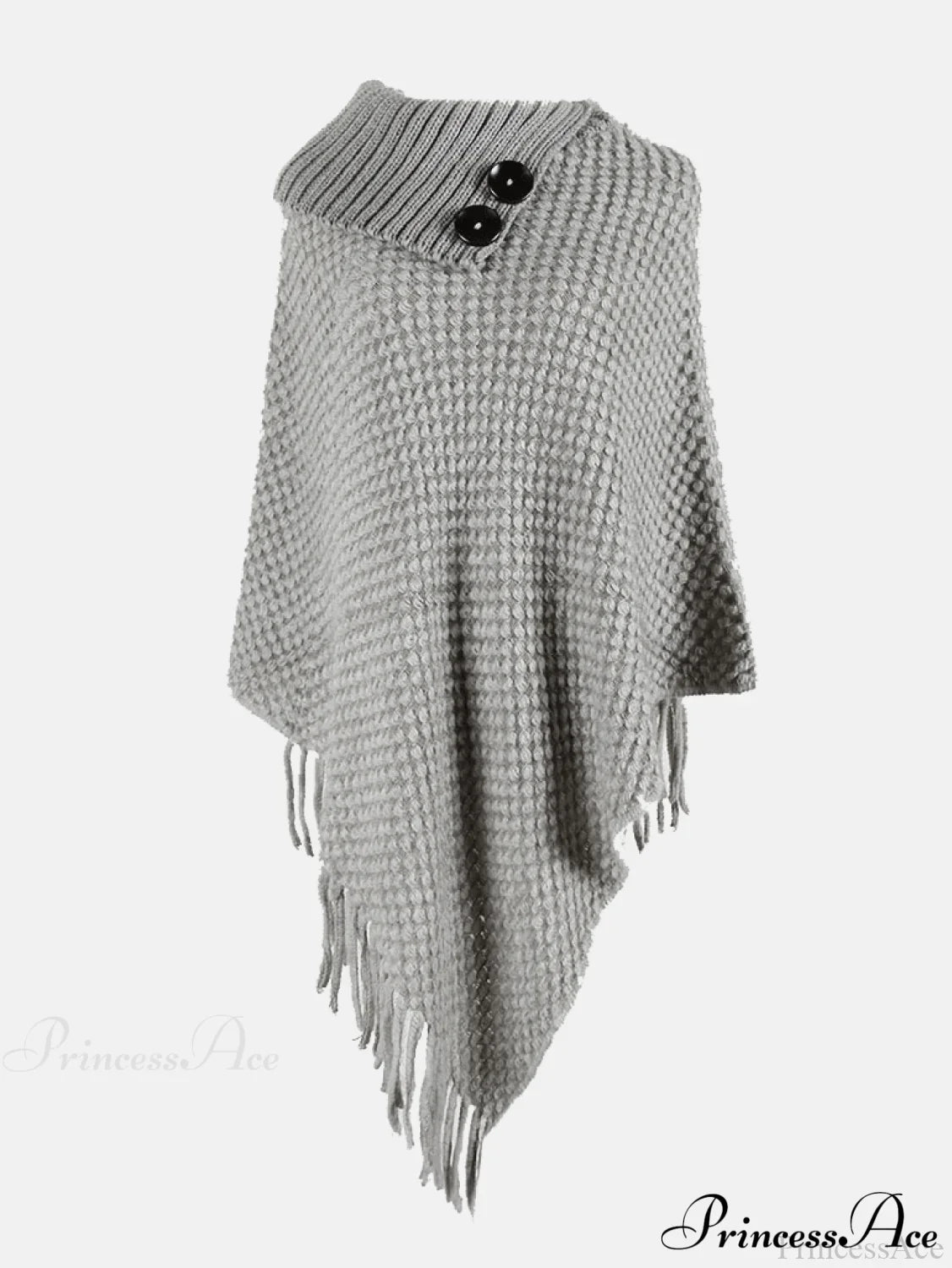 Knitted Charming Button Cardigan Grey / One Size Shirts & Tops