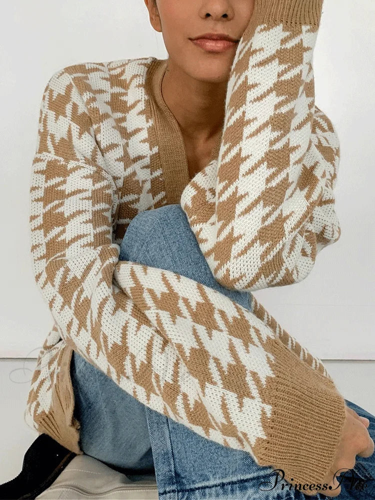Knitted Homewear Graceful Lounge Set Khaki / S Cardigan