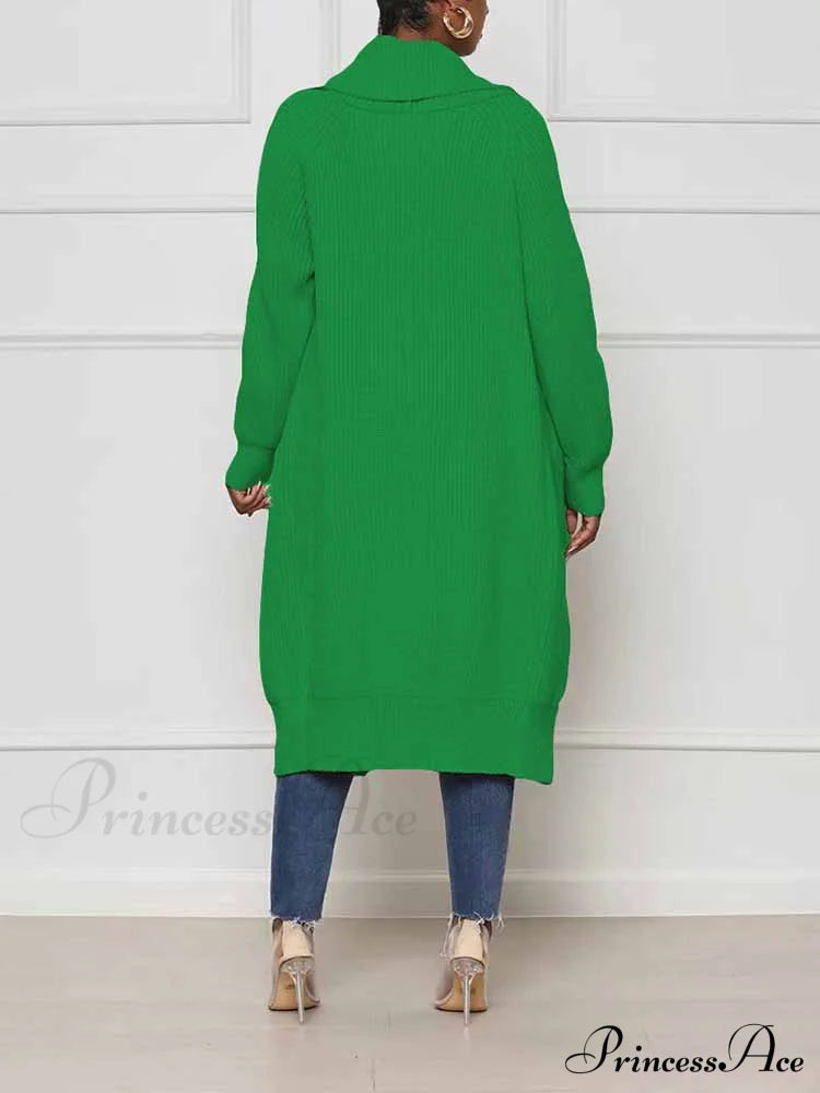 Knitted Sleeveless Graceful Floral Mini Dress Cardigan