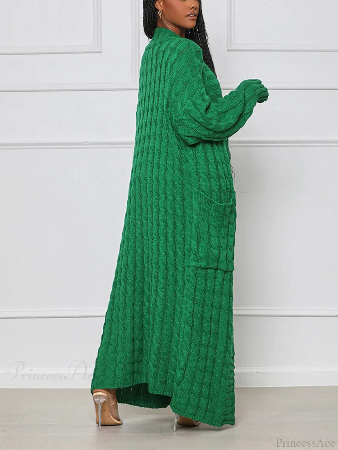 Knitted Solid Graceful Open Front Cardigan