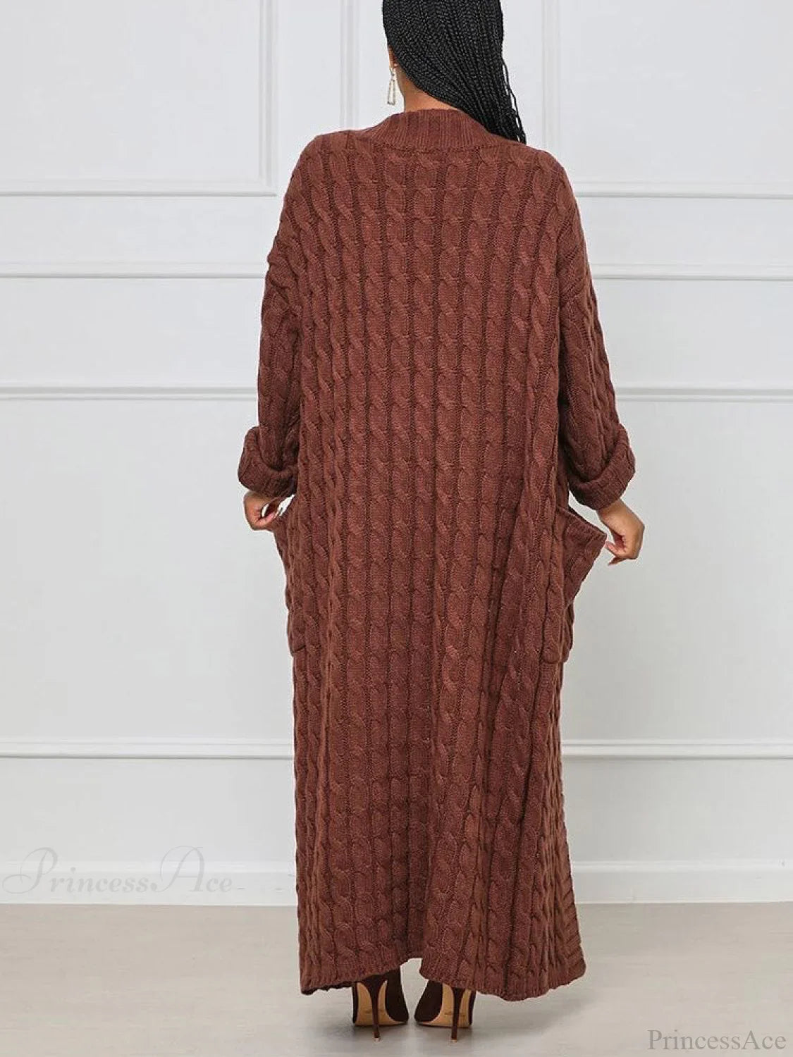 Knitted Solid Graceful Open Front Cardigan