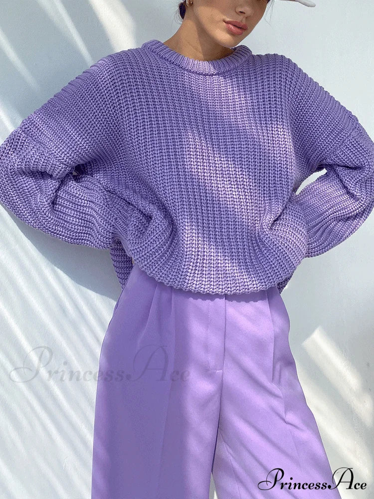 Knitted Solid Graceful Pocket Sweater Cardigan