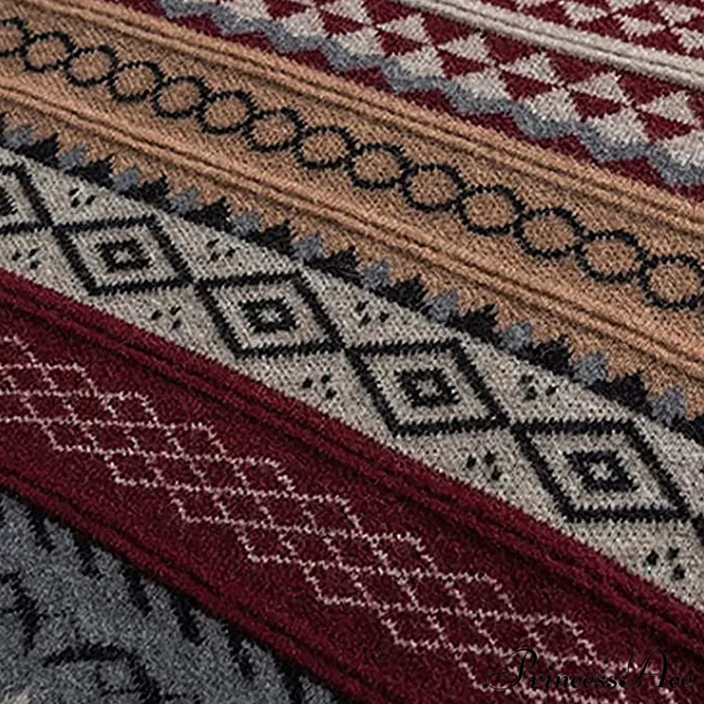 Ladies Autumn/Winter Retro Striped Sweater Sweaters-L