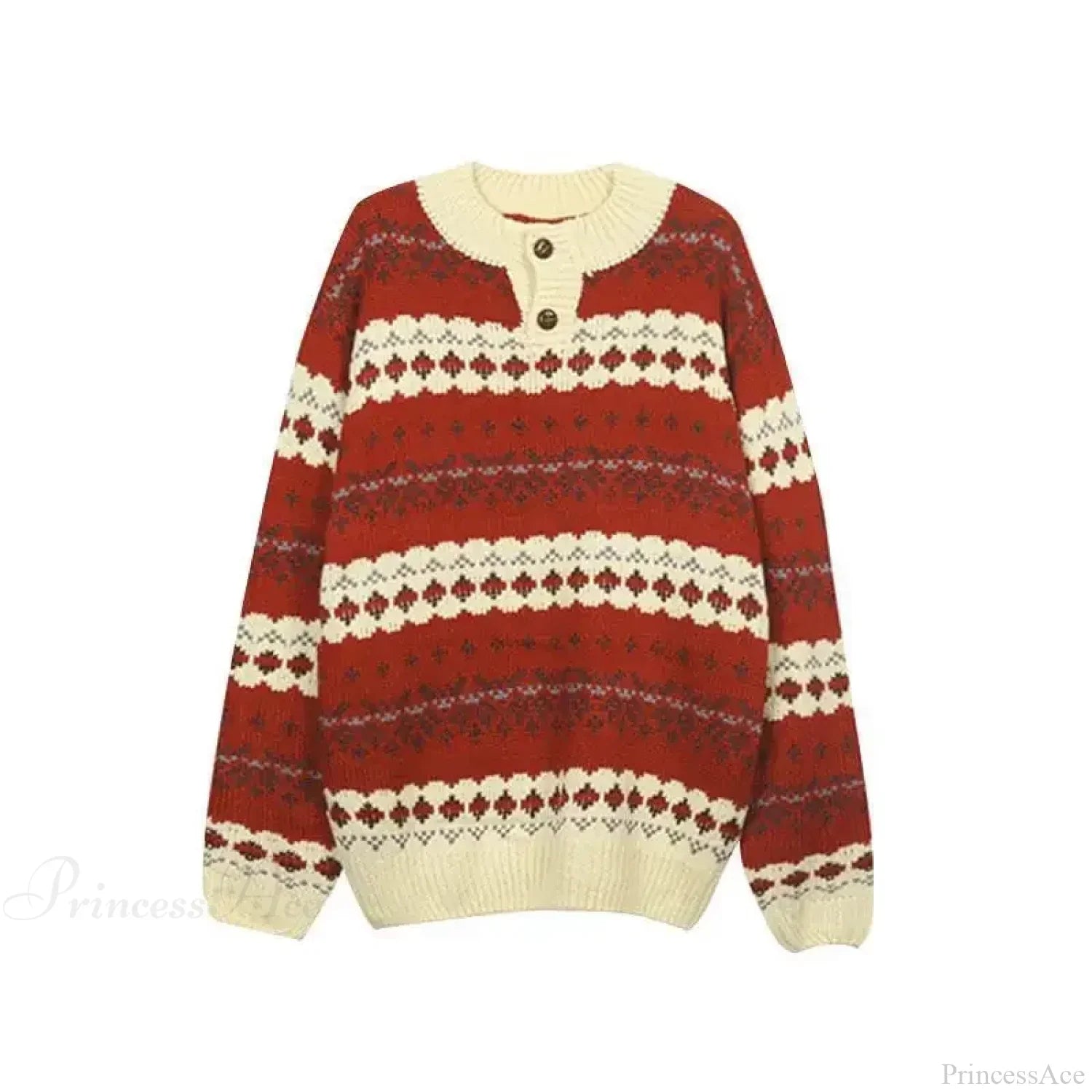 Lazy Style Thickened Loose Retro Christmas New Year Sweater Red / M(50-60Kg) Sweaters-L