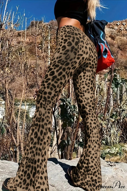 Leopard Print Flare Pant