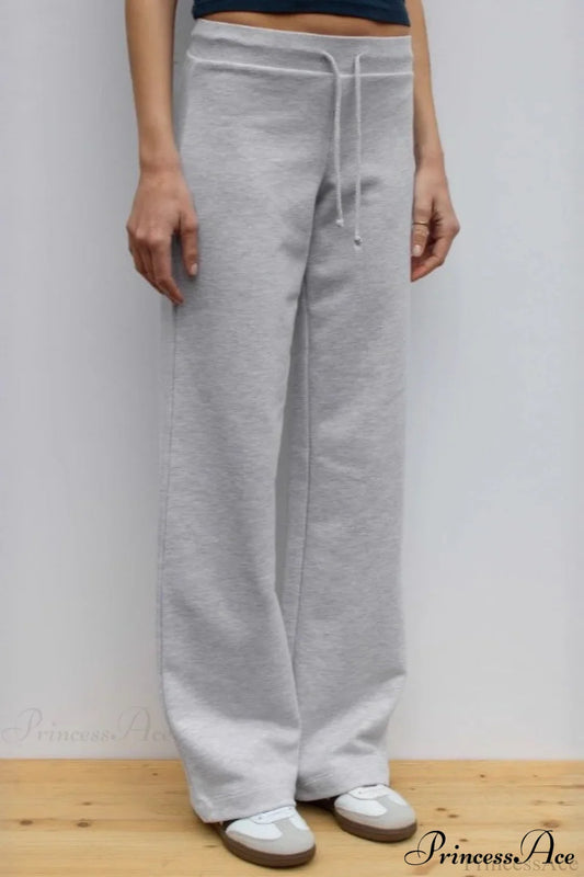 Letter Print Y2K Elastic Waist Draped Pants