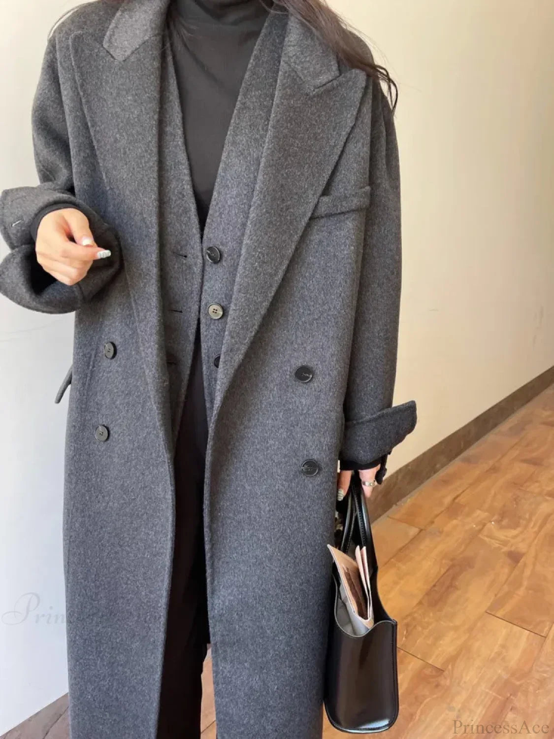 Luxury Wool Cashmere Double-Sided Overcoat