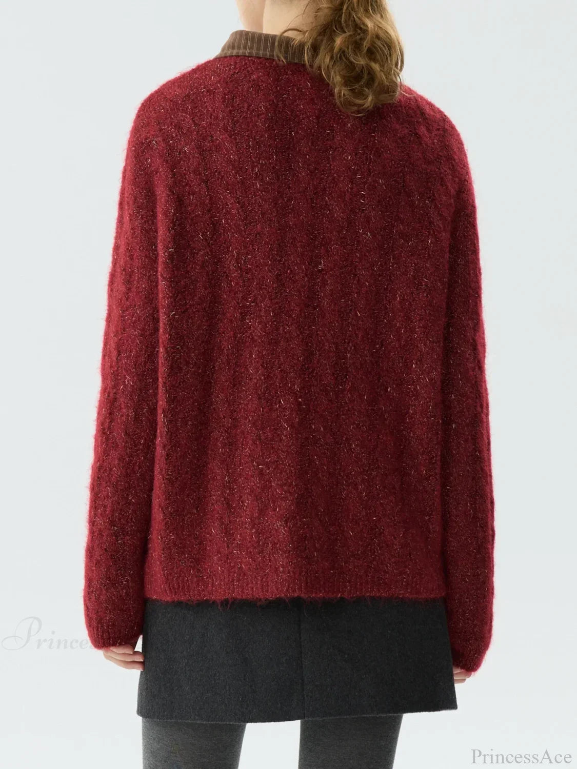 New Year’s Red Round Neck Loose Sweater