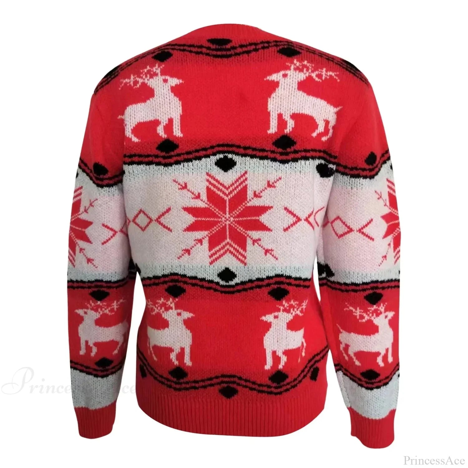 Patchwork Slim Pullover Knit Christmas Sweater Sweaters-L