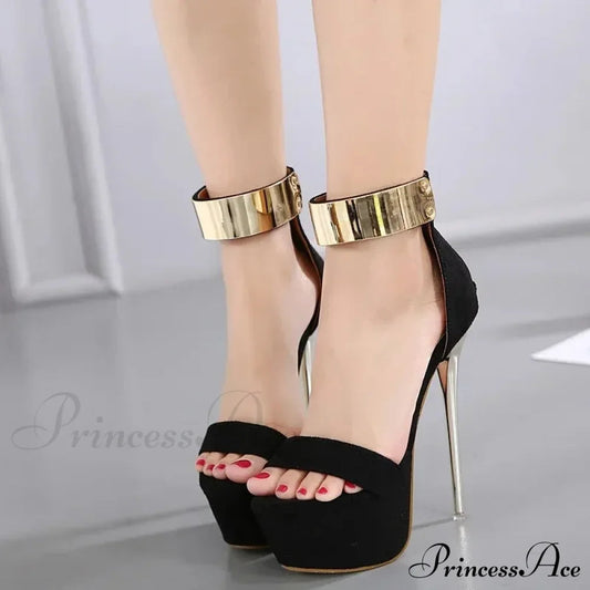 Sexy Peep Toe Square Head Thin High Heel Women Sandals Silver Rhinestone AnkleBuckle Strap High Heel