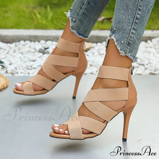 Sexy Peep-toe Thin High Heel Shoes Women Sandals Elegant Square Head Glitter Shinning Party Sandal High Heel