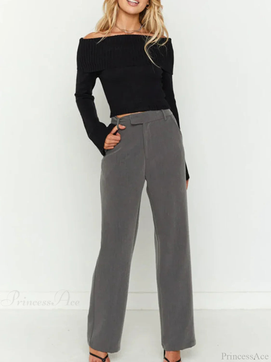 Sexy Slim Crop Off Shoulder Sweater